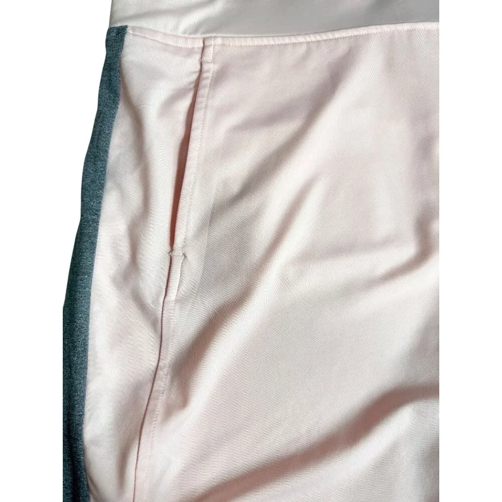 Sport Haley Skort Womens L Pink Gray Stretch Side Stripe Performance Activewear